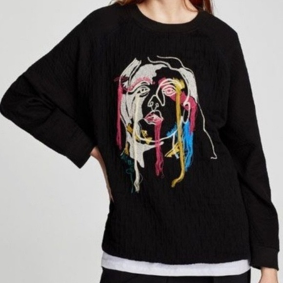 Zara Abstract Crewneck - Picture 3 of 6